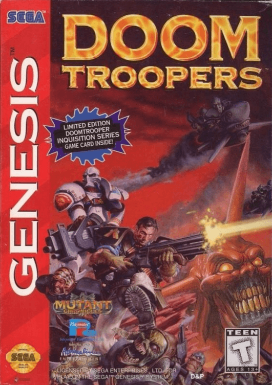 Doom Troopers box art for Sega Genesis